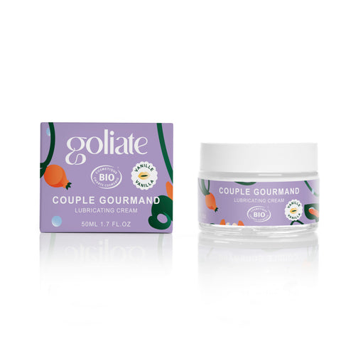 Cremă/Ulei de masaj comestibil și lubrifiant intim bio 2 în 1 | Goliate