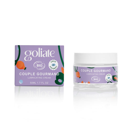 Cremă/Ulei de masaj comestibil și lubrifiant intim bio 2 în 1 | Goliate