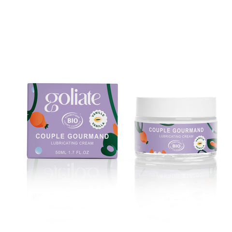 Cremă/Ulei de masaj comestibil și lubrifiant intim bio 2 în 1 | Goliate
