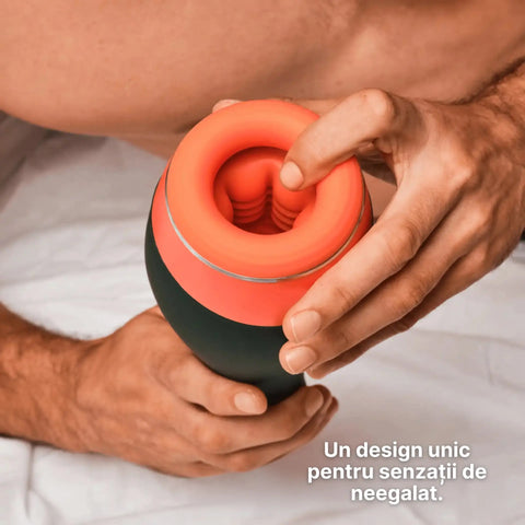 Masturbator Automat ELVIO pentru Bărbați | 7 Moduri de Vibrație | 5 Moduri Bidirecționale | Funcție de Încălzire 35–45°C | Silicon Medical