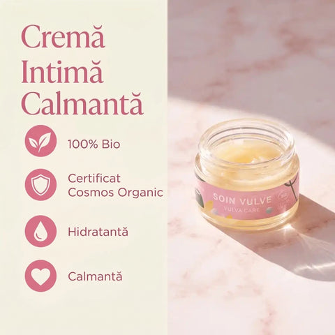 Balsam Intim Calmant pentru Vulvă | Îmbogățit cu Gălbenele (Calendula) și Vitamina E | Hidratează și Hrănește | Pentru Uscăciune și Disconfort | Îngrijire Intimă Externă
