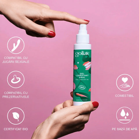 Lubrifiant anal bio pe bază de apă pentru confort optim, vegan | Goliate