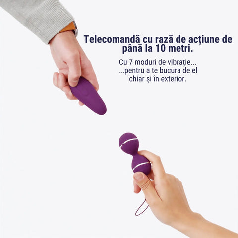 Dalia – Dispozitiv Intim 3 în 1 | Bile Kegel (Geisha) Vibrante | Ou Vibrator | Stimulator Clitoridian | Vibrator pentru Femei și Cupluri