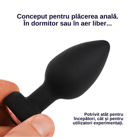 Plop- Plug Anal Vibrator cu Telecomandă | 10 Moduri de Vibrație | Telecomandă pentru Stimulare Personalizată