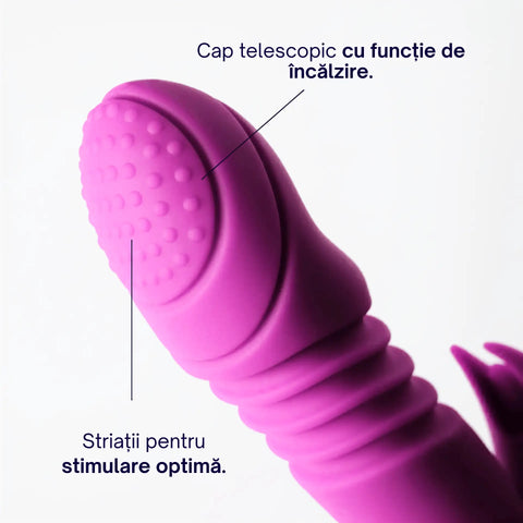 Milo – Vibrator telescopic cu încălzire