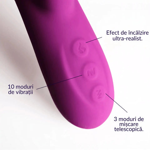 Milo – Vibrator telescopic cu încălzire