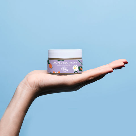 Cremă/Ulei de masaj comestibil și lubrifiant intim bio 2 în 1 | Goliate