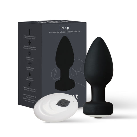 Plop- Plug Anal Vibrator cu Telecomandă | 10 Moduri de Vibrație | Telecomandă pentru Stimulare Personalizată