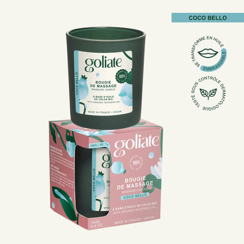 Lumânare de Masaj Organică + Balsam Intim Regenerant pentru Vulvă + Geantă Goliat  Cadou