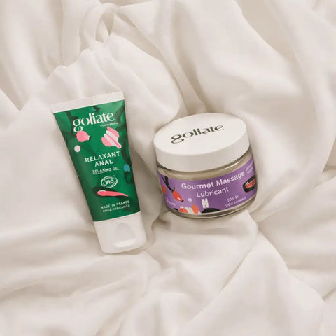 Relaxant Anal + Cremă Gourmet Couple /Gel + Geantă Goliate