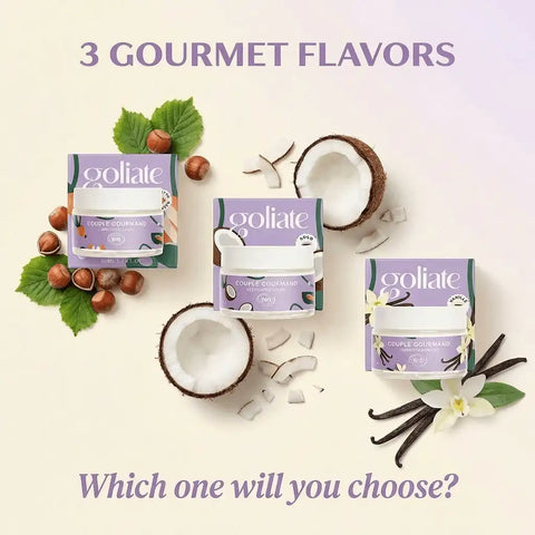 Cremă/Ulei de masaj comestibil și lubrifiant intim bio 2 în 1 | Goliate